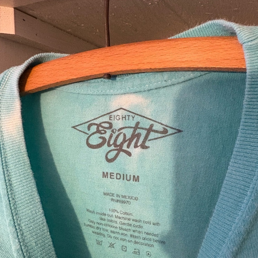 Eighty Eight Teal and Pink Tie-Dye Tee with Skull - Picture 3 of 4